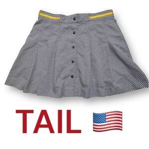 TAIL Short Skirt Pleated Checkered Women’s 8 Made in USA GOLF Navy Blue